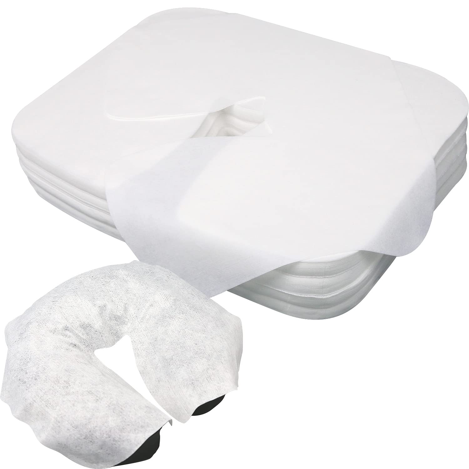 230816071418347_1 Luriseminger 500 count Disposable Face Cradle Coverss–Medical-Grade cotton, SPA Face Rest Covers Headrest Covers for Massage Tables Massage Chairs 14.17 x 10.6 inches/ 36 x 27 cm… - Image 1